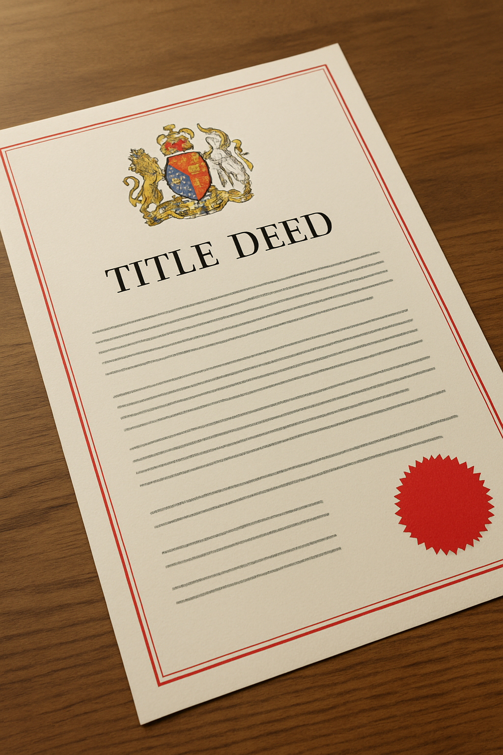 Example of Title Deed in the UK